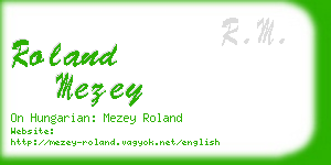 roland mezey business card